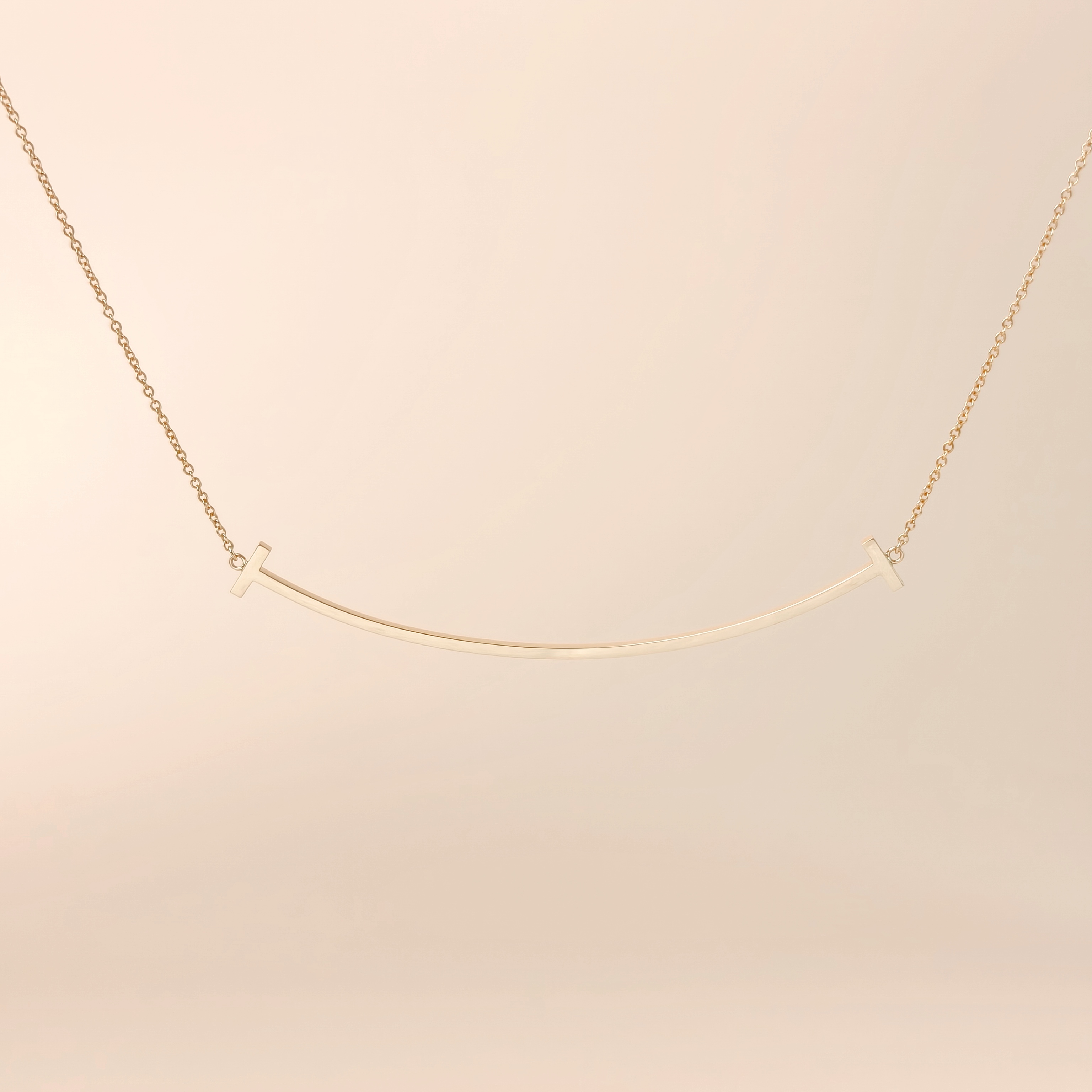 Tiffany&Co. Necklace T Collection Large Smile Necklace Gold18k Large46cm