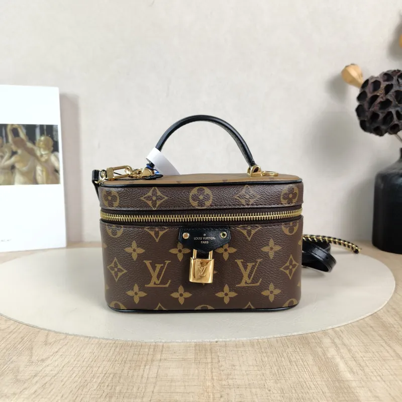 Louis Vuitton Shoulder Bag VANITY POUCH Cosmetic Bag Monogram PVC One Size19 × 6.5 × 11.5 cm