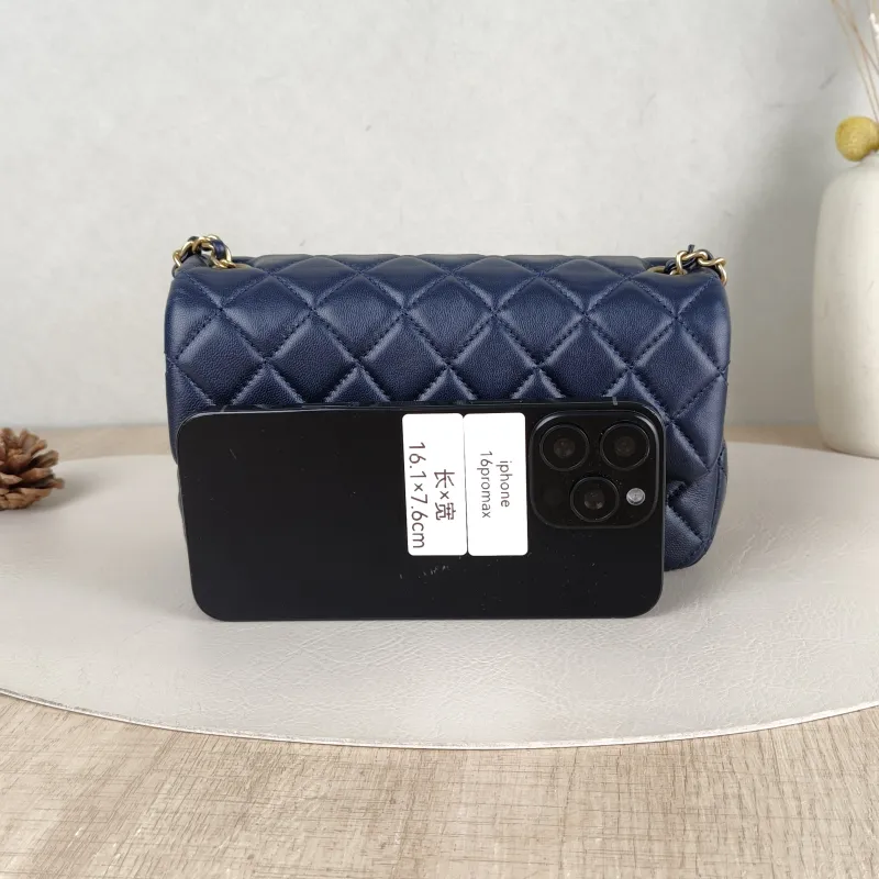 Chanel Crossbody Bag mini Blue Lambskin One Size20 × 6 × 12 cm — cover view 5 of 5