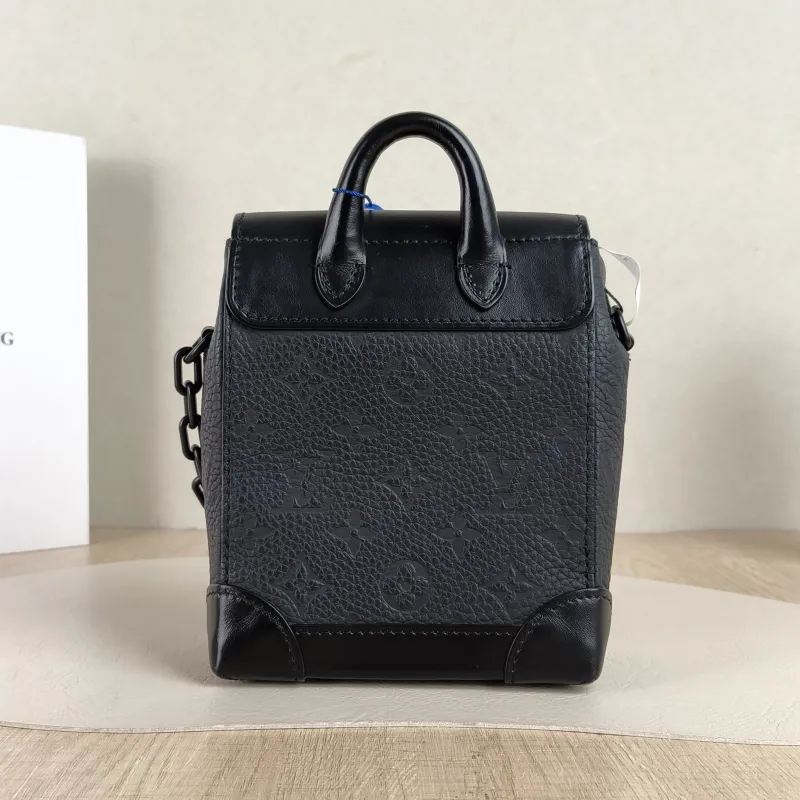 Louis Vuitton Crossbody Bag Nano Steamer Shoulder Bag Black Calfskinnano15 × 7 × 18 cm — cover view 5 of 5