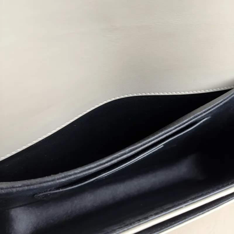 SAINT LAURENT Crossbody Bag Solferino Box Shoulder Bag White Calfskin Medium 23 × 16 × 7 cm — detail view 8 of 12