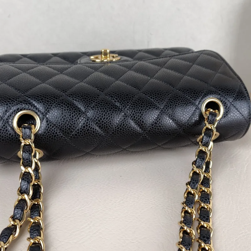 Chanel Crossbody Bag Classic Flap CF Black Grained Calfskin Small 23 × 6 × 14.5 cm 29 — detail view 11 of 13