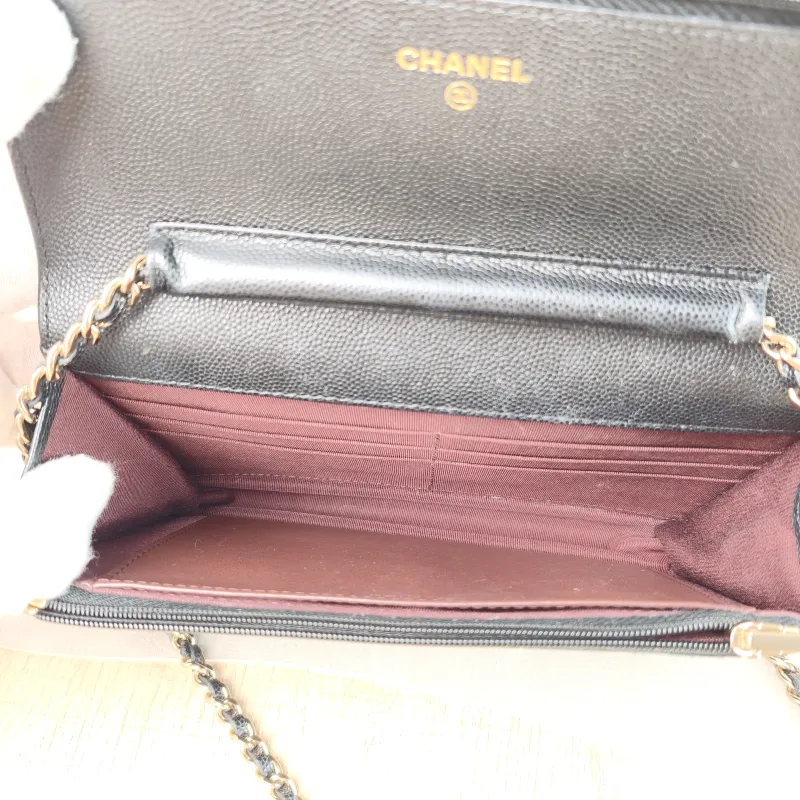 Chanel Crossbody Bag Classic Flap WOC CF WOCWOC Bag Black Grained Calfskin Mini 19.2 × 3.5 × 12.3 cm 29 — detail view 12 of 13