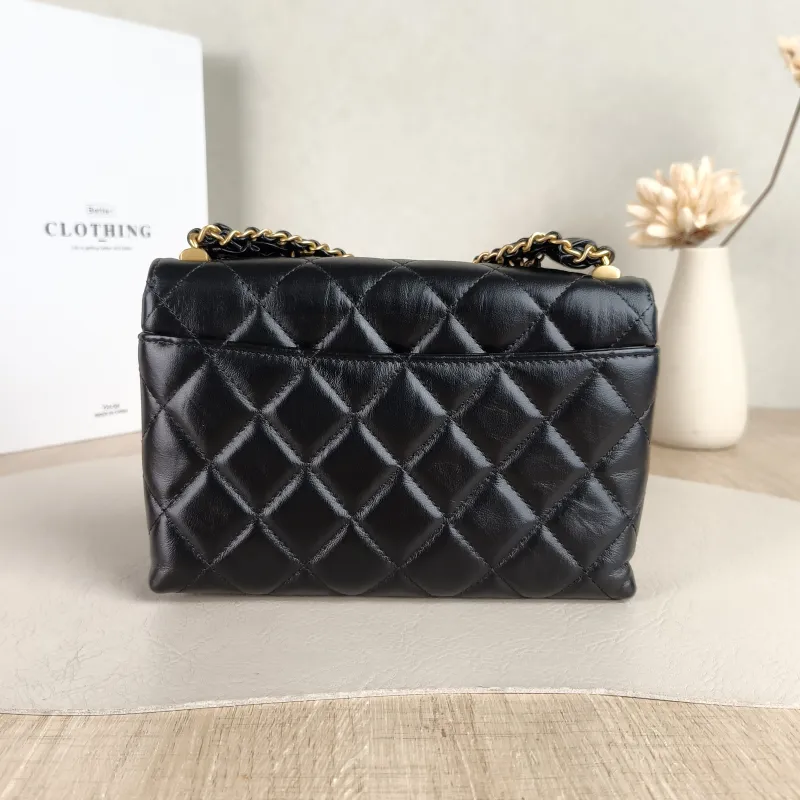 Chanel Crossbody Bag 23k 19 hobo Black Calfskin One Size 18 × 4 × 12 cm — cover view 3 of 5