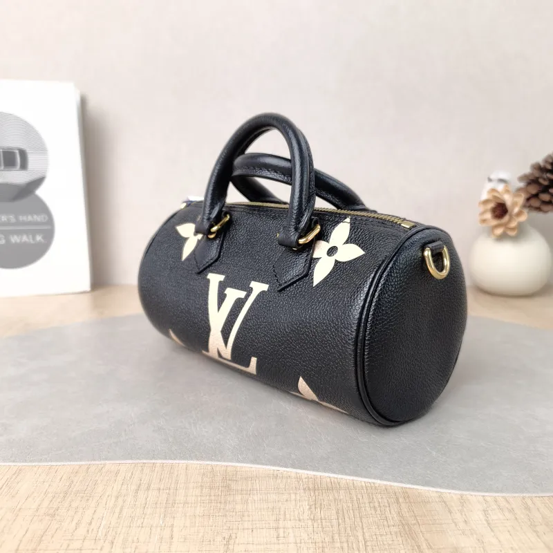 Louis Vuitton Crossbody Bag Papillon Black · White Monogram Empreinte Embossed Calfskin BB 20 × 10 × 10 cm — cover view 3 of 5