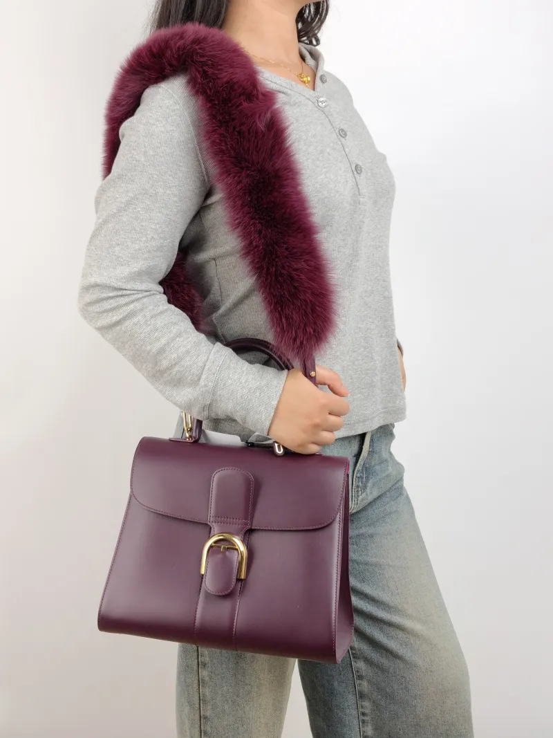DELVAUX Top Handle Bag Brillant Calfskin Medium 29 × 15 × 22 cm — on-model view 1 of 3
