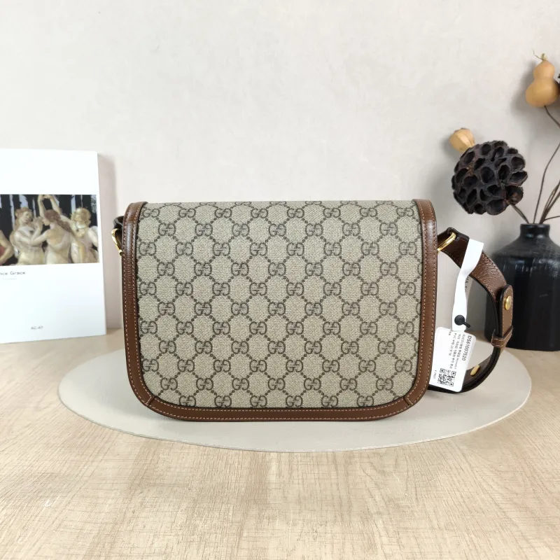 GUCCI Shoulder Bag Horsebit 1955 Horsebit Medium Monogram PVC Medium 25 × 8 × 18 cm — cover view 4 of 5