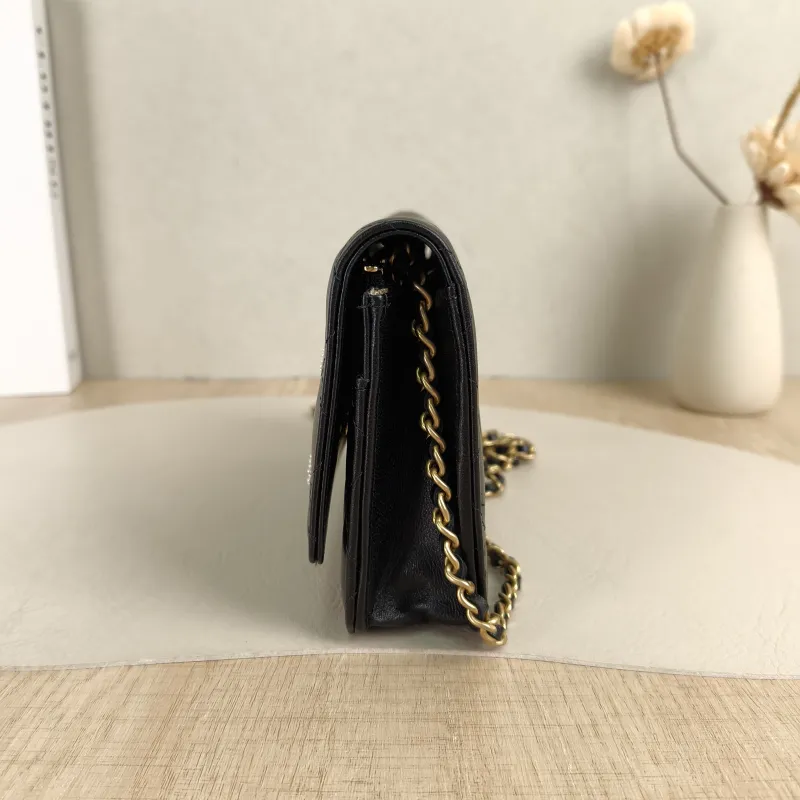 Chanel Crossbody Bag Classic Flap WOC CF WOCWOC Bag Edition Black Lambskinmini19.2 × 3.5 × 12.3 cm — detail view 13 of 17