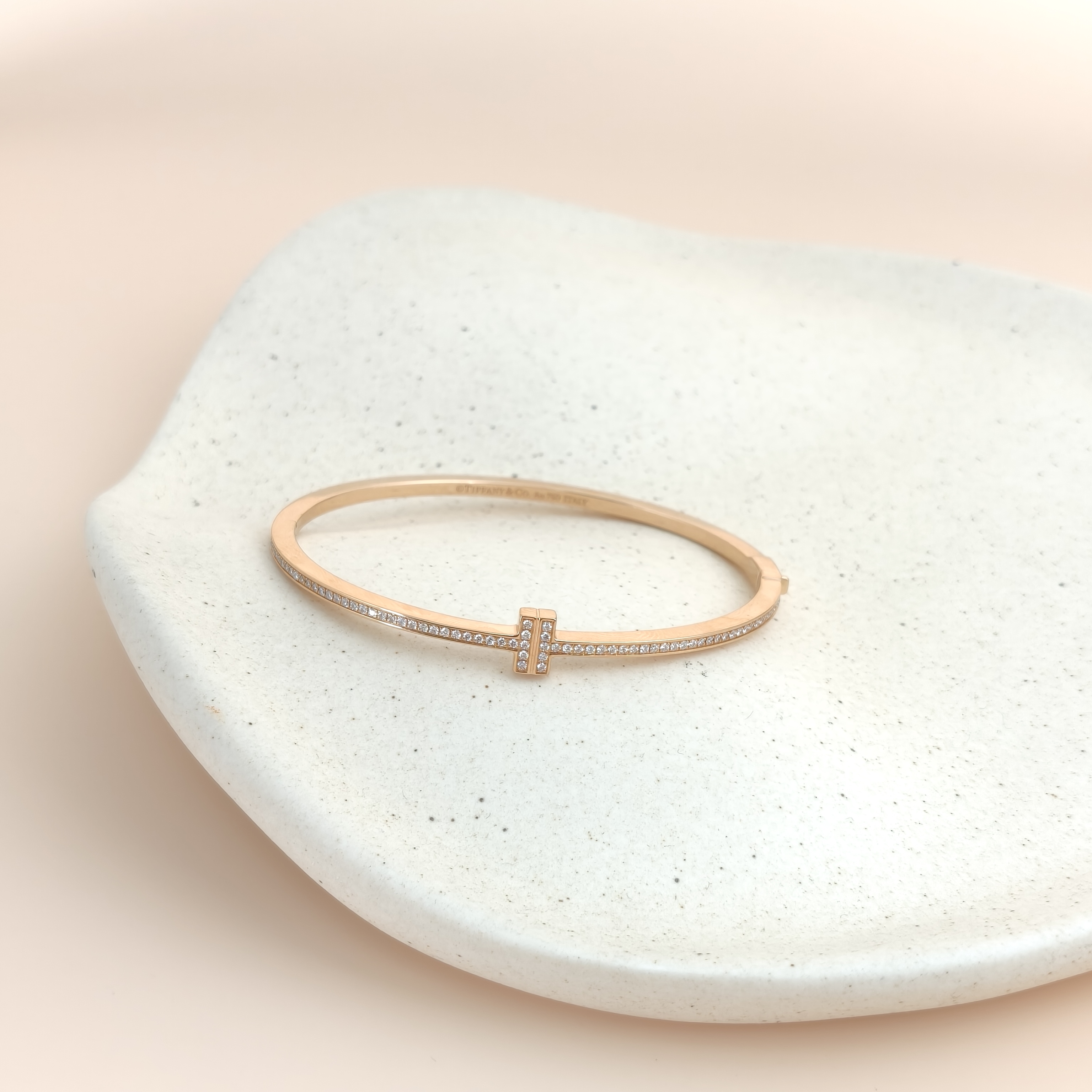Tiffany&Co. Bangle T Collection Bangle Rose Gold Diamond18KR ose Gold One Size16.5cm — cover view 6 of 8