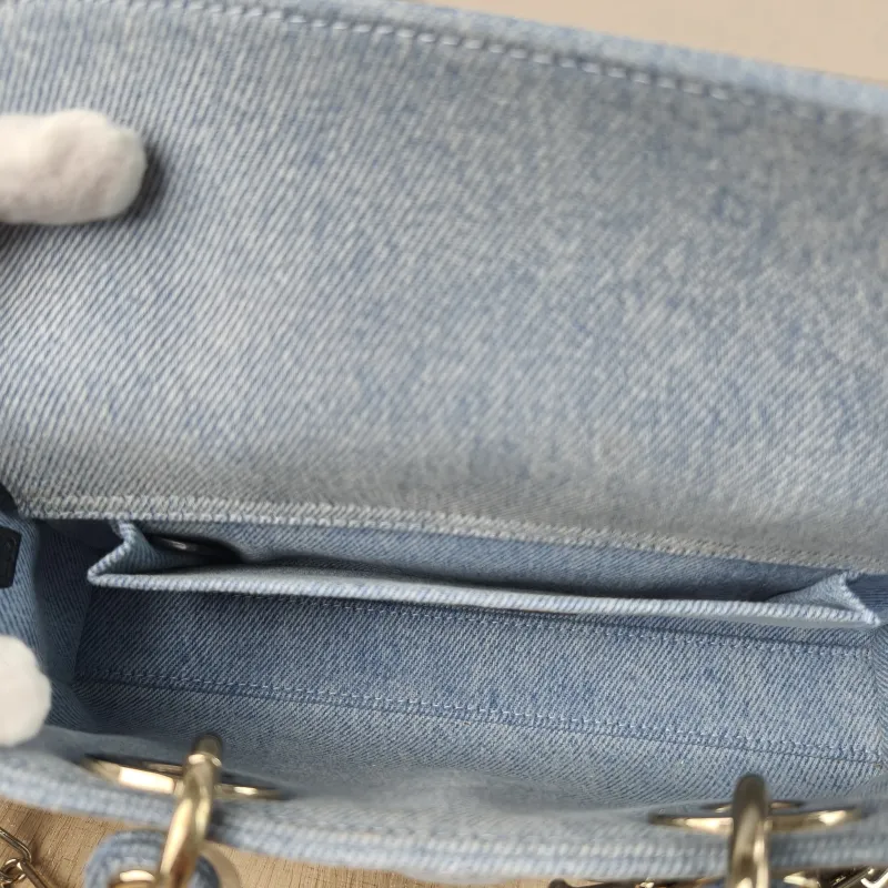 DIOR Top Handle Bag Lady D-Joy Blue Small 22 × 6 × 11 cm — detail view 11 of 14