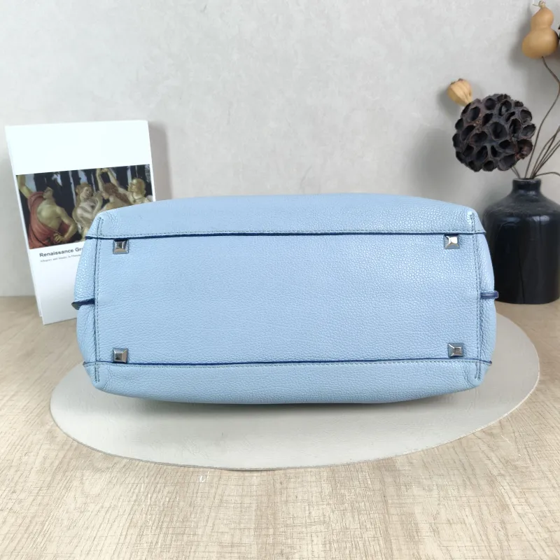 MCM Shoulder Bag Tote Bag Blue Calfskin Large34 × 15 × 22 cm — cover view 4 of 5