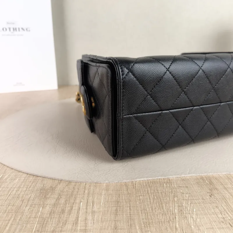Chanel Shoulder Bag 25Bag Black Grained Calfskin Mini 20 × 12.5 × 22 cm — detail view 11 of 12