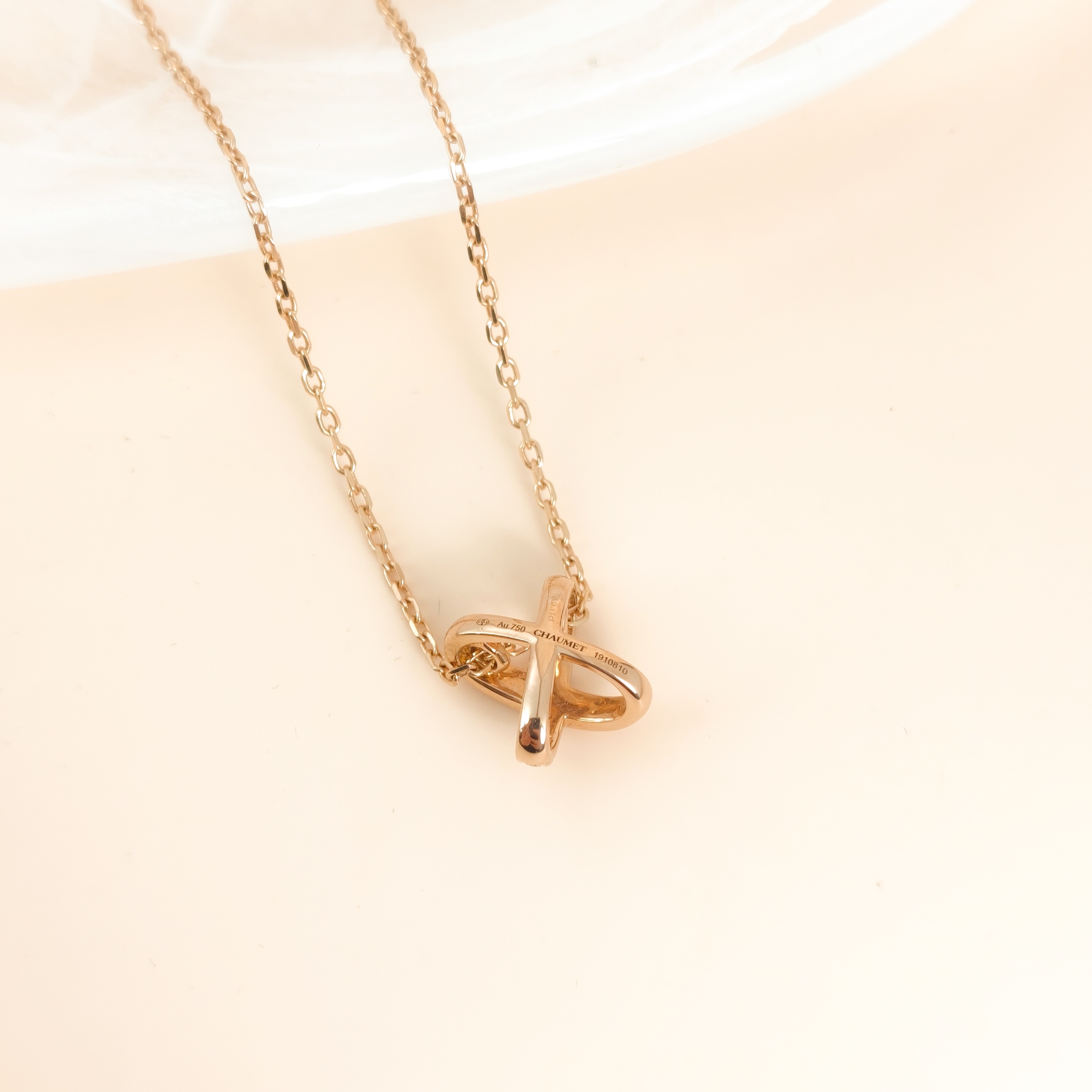 CHAUMET Necklace Jeux de Liens · Collection · Necklace Rose Gold Diamond18KR ose Gold One Size42cm — cover view 3 of 8