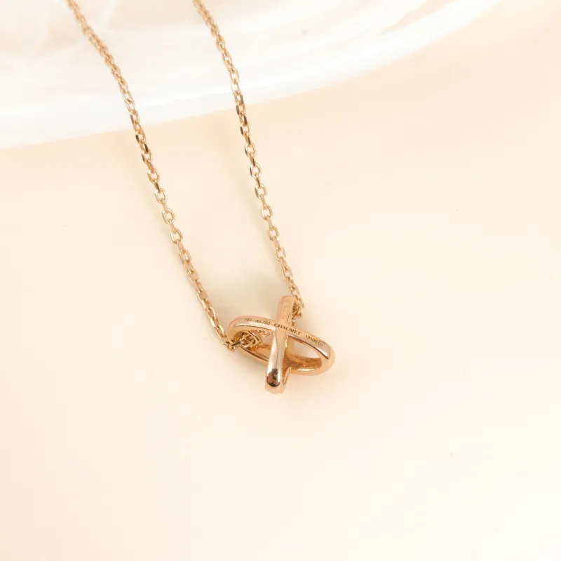 CHAUMET Necklace Jeux de Liens · Collection · Necklace Rose Gold Diamond18KR ose Gold One Size42cm — cover view 2 of 8