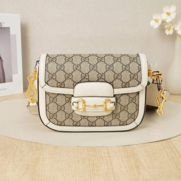 GUCCI 1955Horsebit mini Monogram · Two Straps · 20.5 × 5 × 14.5 cm