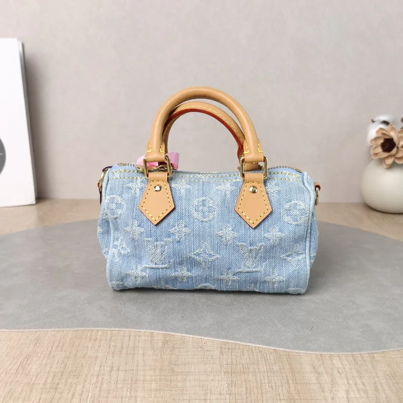 Louis Vuitton Crossbody Bag Speedy Nano Blue nano 16 × 7.5 × 10 cm