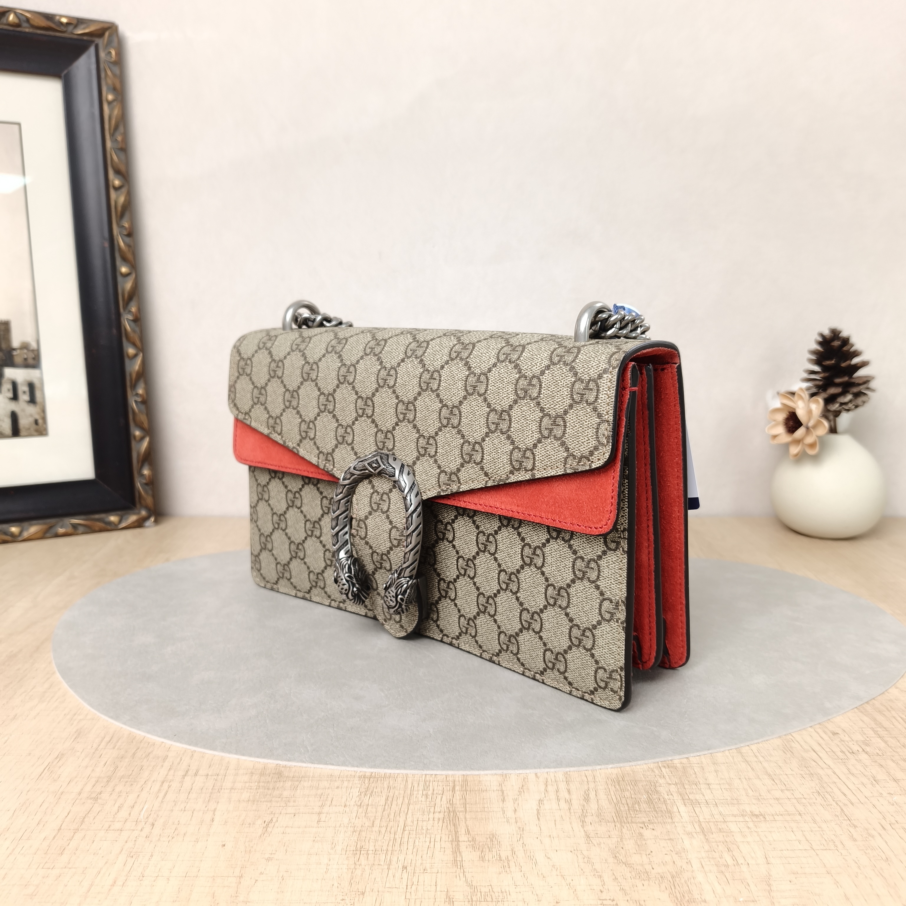 GUCCI Crossbody Bag Dionysus Monogram Red PVC Medium28 × 9 × 17 cm — cover view 5 of 6