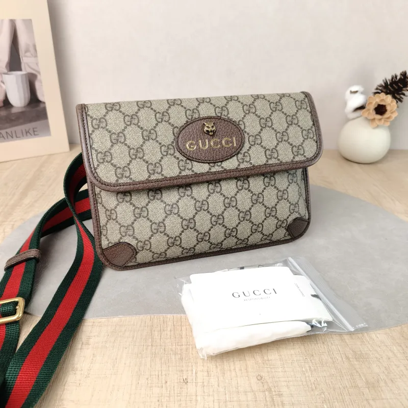 GUCCI Crossbody Bag Neo Vintage Belt Bag Monogram PVC Medium 24 × 4 × 17 cm — cover view 2 of 6