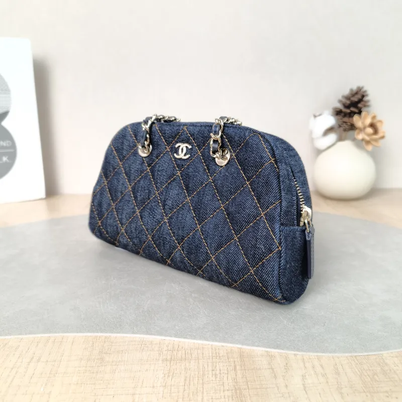 Chanel Shoulder Bag 26p Bowling Bag Navy One Size 20 × 5.5 × 12 cm — cover view 5 of 6