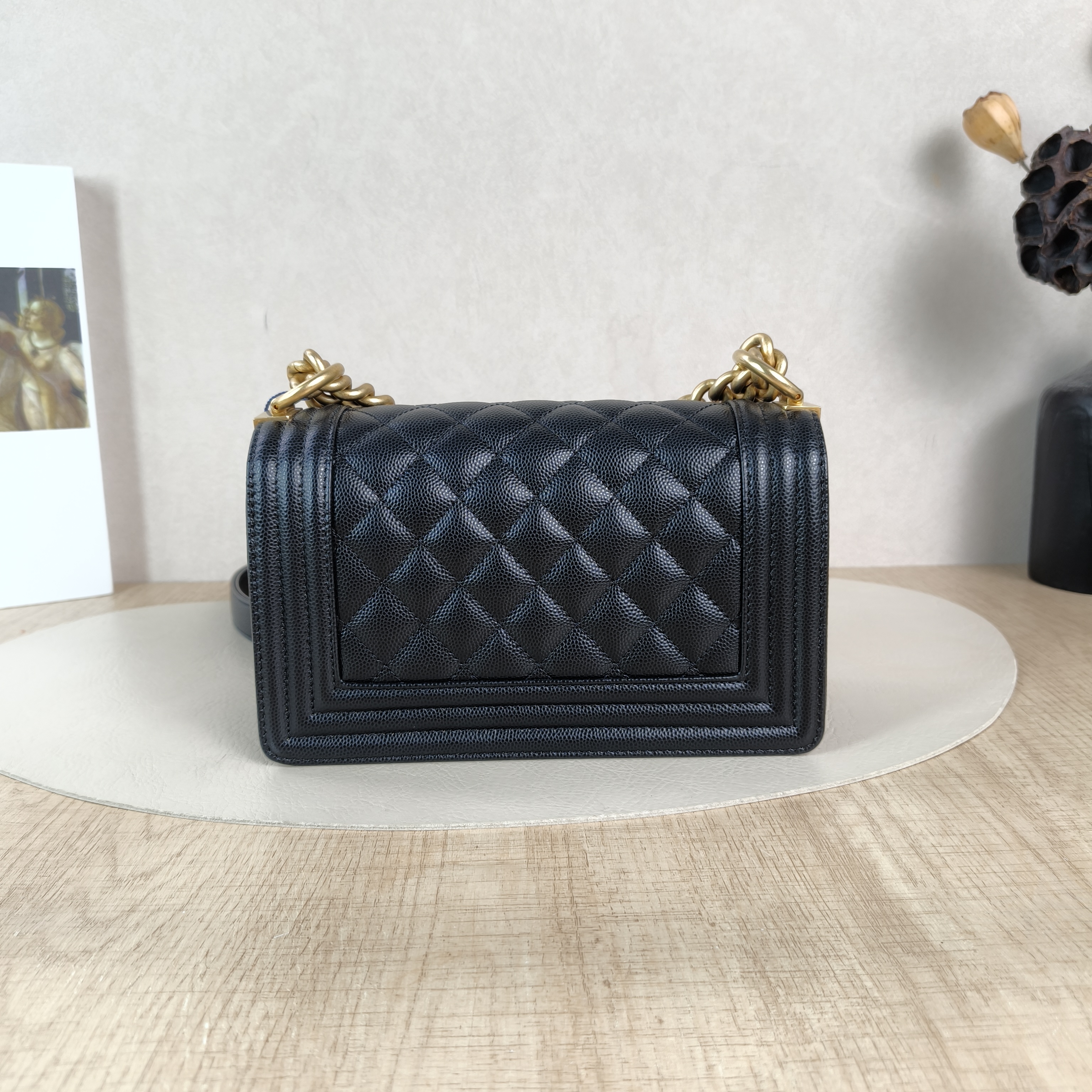 Chanel Crossbody Bag Le BoyBlack Grained Calfskin Small20.5 × 8.5 × 12 cm — cover view 4 of 5