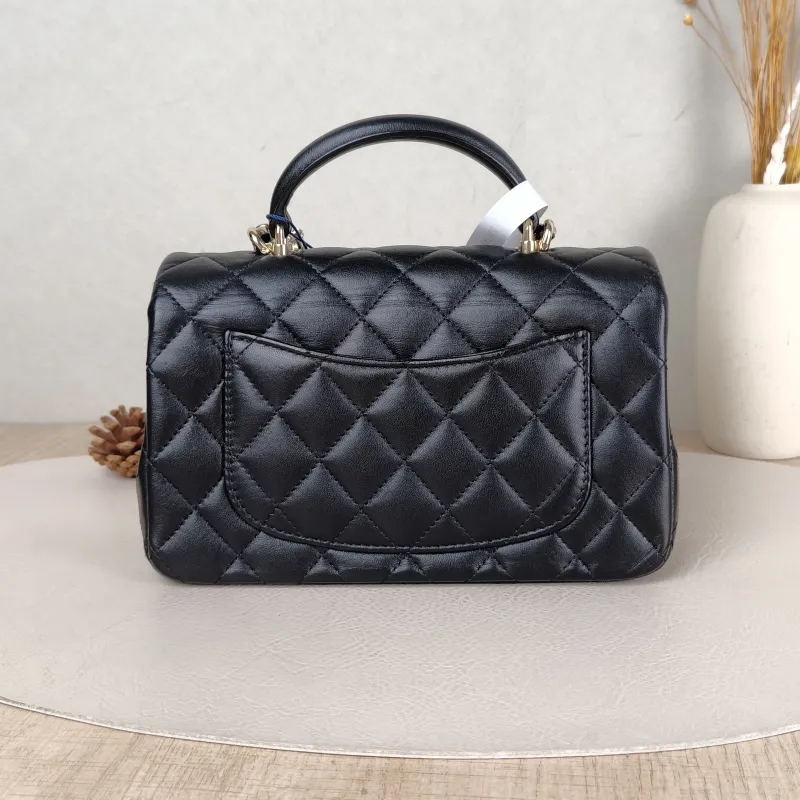 Chanel Crossbody Bag cf mini Edition Black Lambskin mini 20 × 6 × 12 cm — cover view 5 of 5