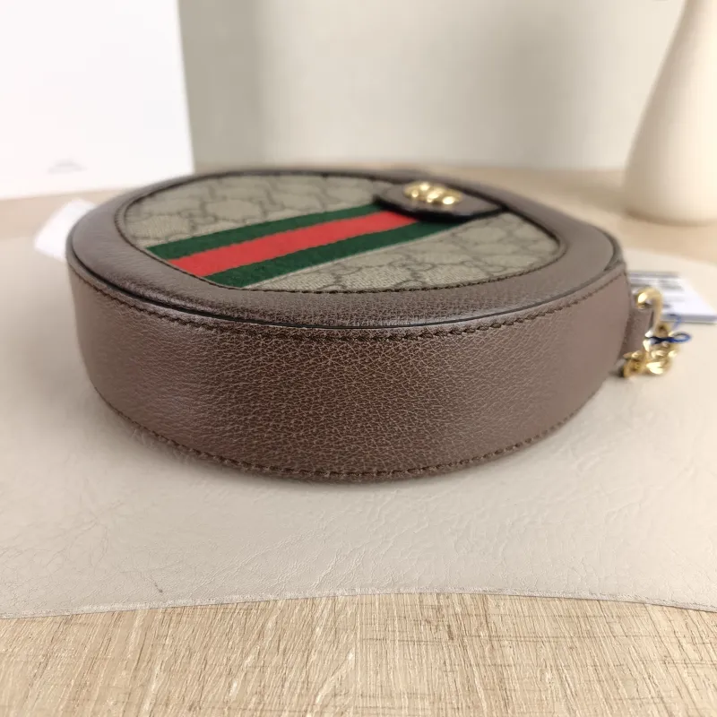 GUCCI Crossbody Bag Ophidia GG Round Bag Monogram PVC Mini 18 × 4.5 × 18 cm — detail view 6 of 10