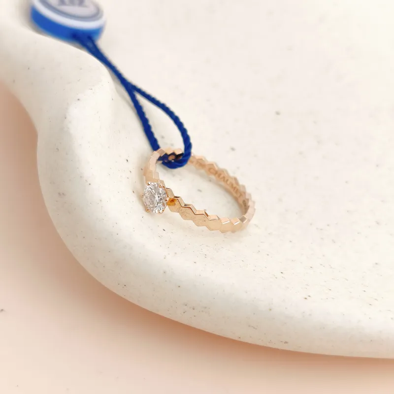 CHAUMET Ring Bee de · Collection Ring Rose Gold Diamond18KR ose Gold One Size 50 0.32ct — cover view 6 of 7