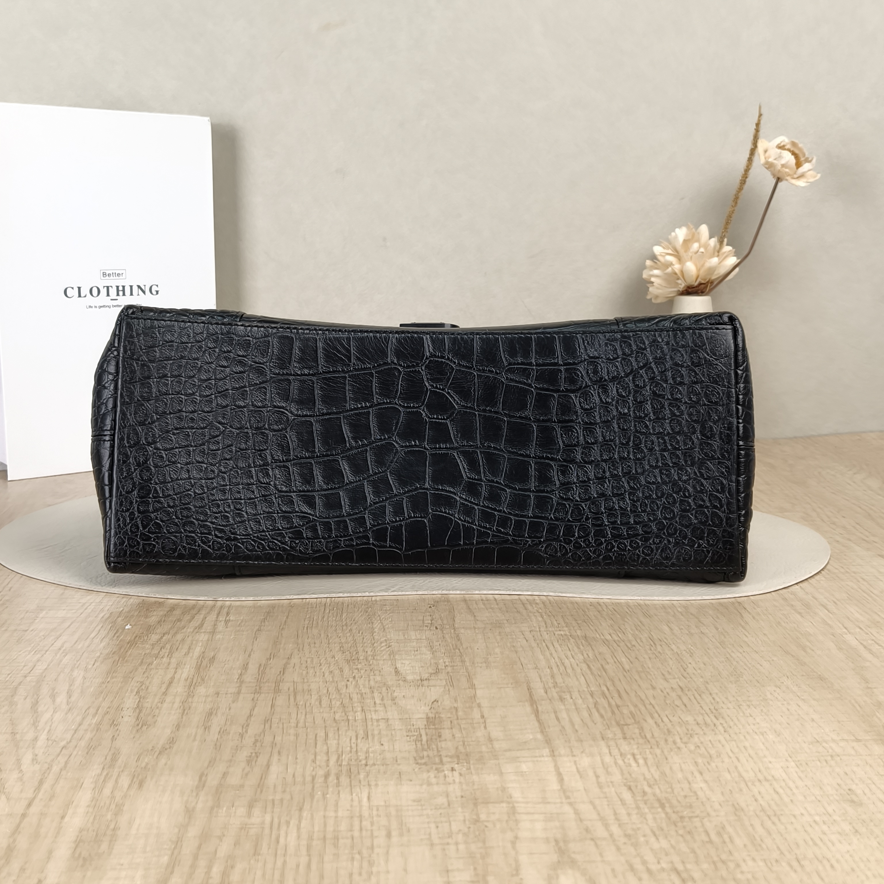 BALENCIAGA Shoulder Bag DOWNTOWN Black CC alfskin Medium32 × 15.5 × 21 cm — cover view 5 of 5