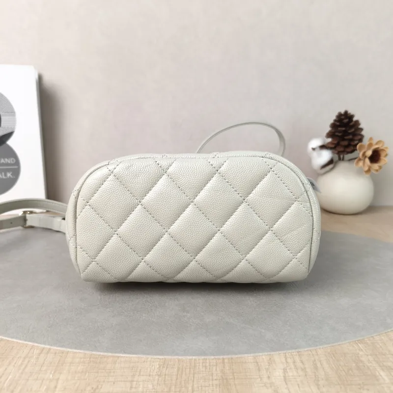Chanel Backpack23s Backpack Grey Grained Calfskin Small18 × 10 × 23 cm — cover view 4 of 5