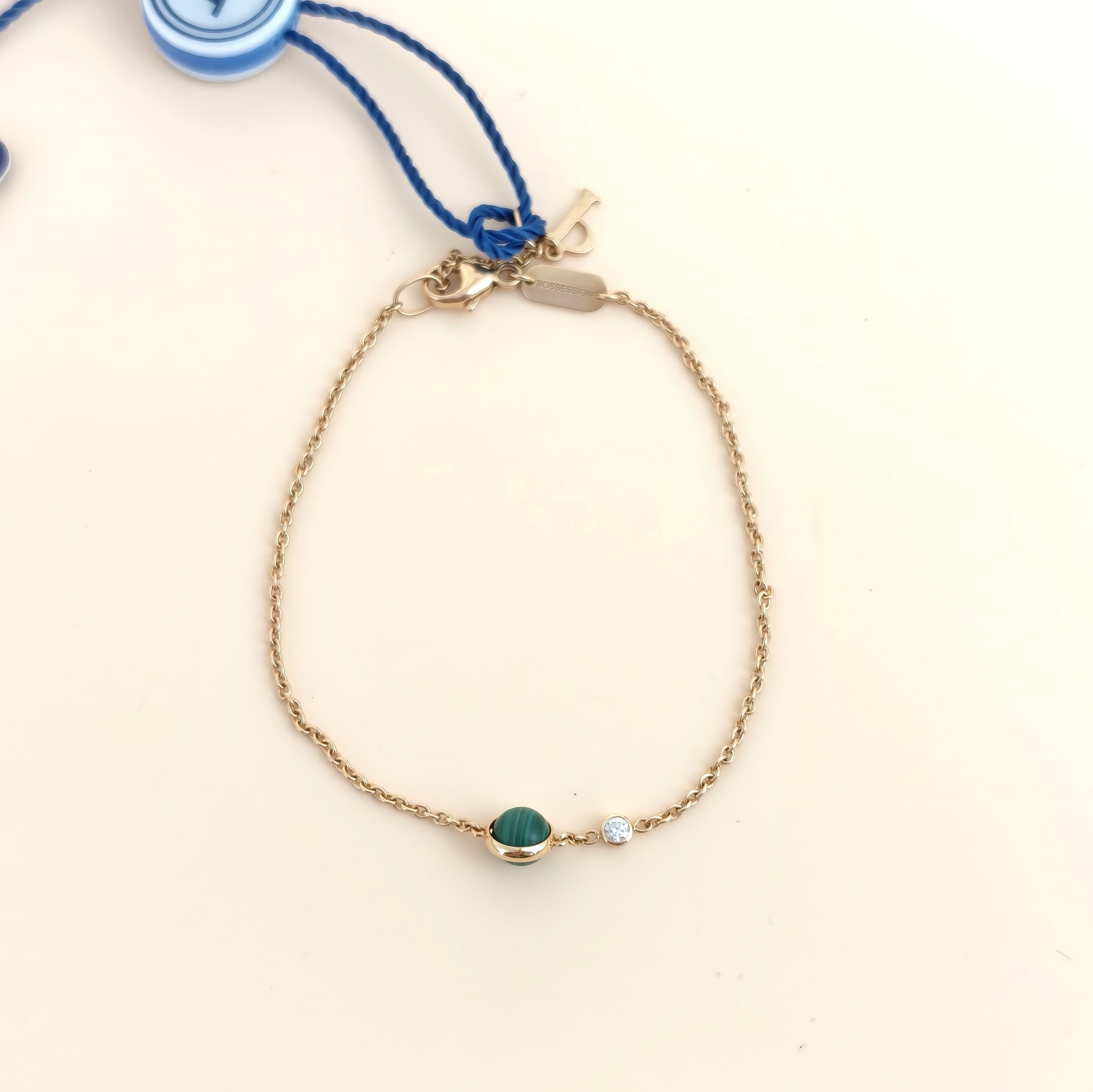 PIAGET Bracelet Possession Collection Bracelet Malachite18K Diamond One Size17cm