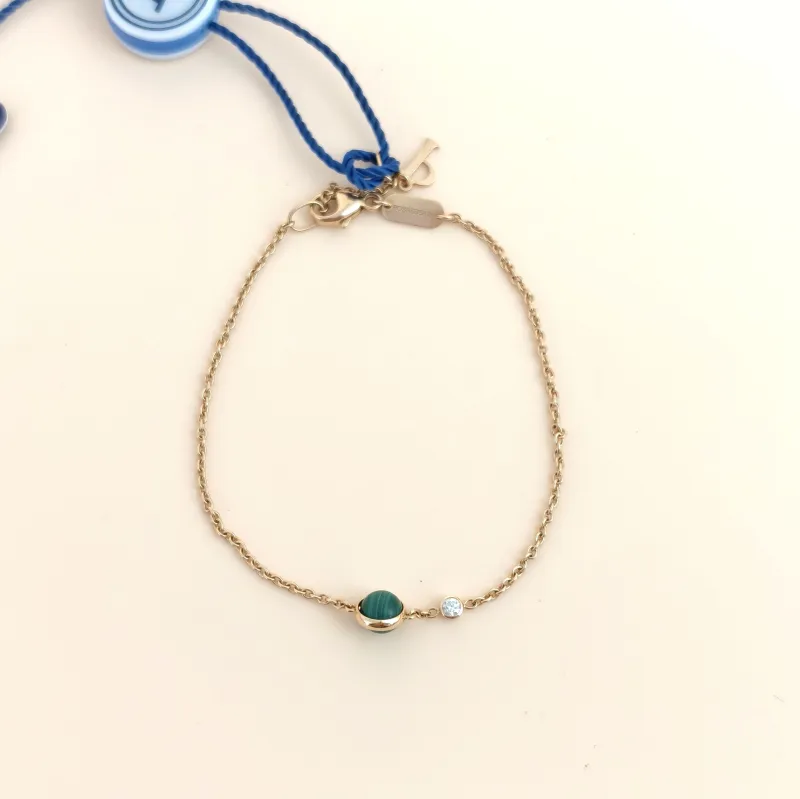 PIAGET Bracelet Possession Collection Bracelet Malachite18K Diamond One Size17cm