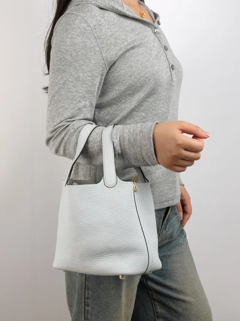 Hermès Top Handle Bag Picotin Lock 18 18 TC Calfskin Small 18 × 13 × 18 cm B — on-model view 2 of 2