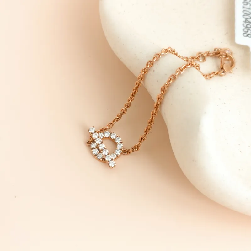 Hermès Bracelet Finesse QP avé Diamond Bracelet Rose Gold Diamond18KR ose Gold One Size 17.5cm — cover view 6 of 7