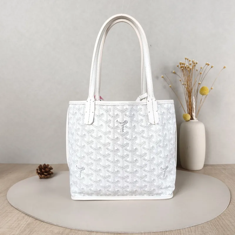 GOYARD Top Handle Bag ANJOU Shopping Tote White PV Cmini19.5 × 9 × 19.5 cm — cover view 3 of 5
