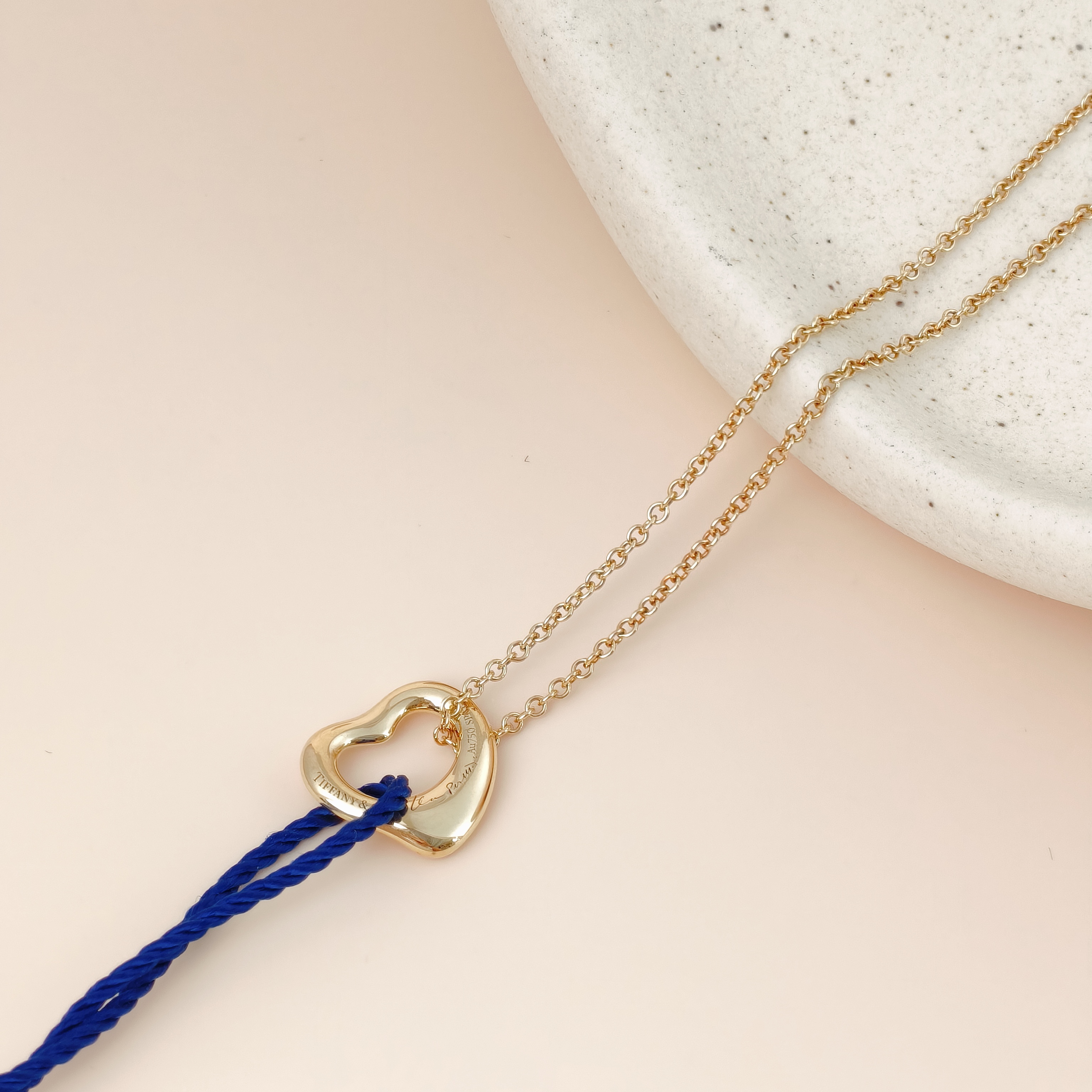 Tiffany&Co. Necklace Elsa Peretti Collection Open Heart Necklace Yellow Gold 18KY ellow Gold One Size41cm — cover view 2 of 11