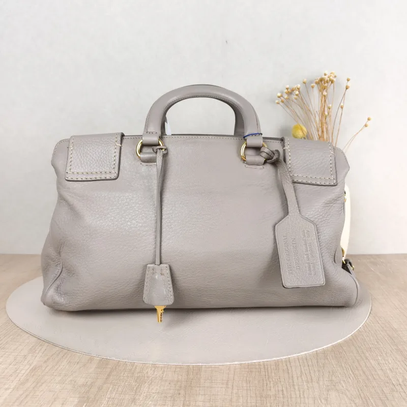 PRADA Top Handle Bag Tote Bag Grey Calfskin 27.5 × 13 × 21 cm — cover view 3 of 5