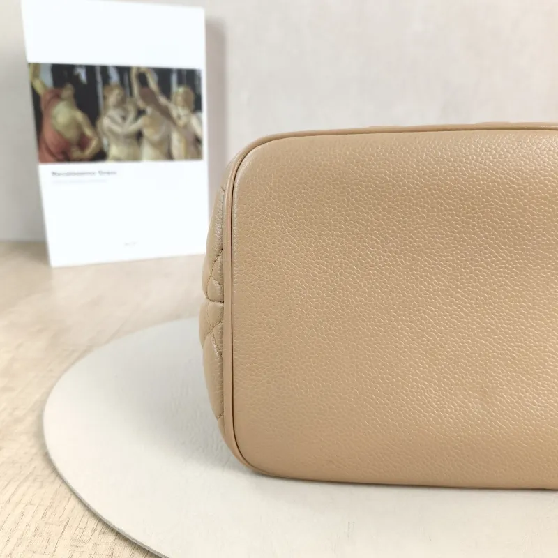 Chanel Top Handle Bag Medallion Taupe Grained Calfskin Large 30 × 15 × 24 cm 7 — detail view 4 of 13
