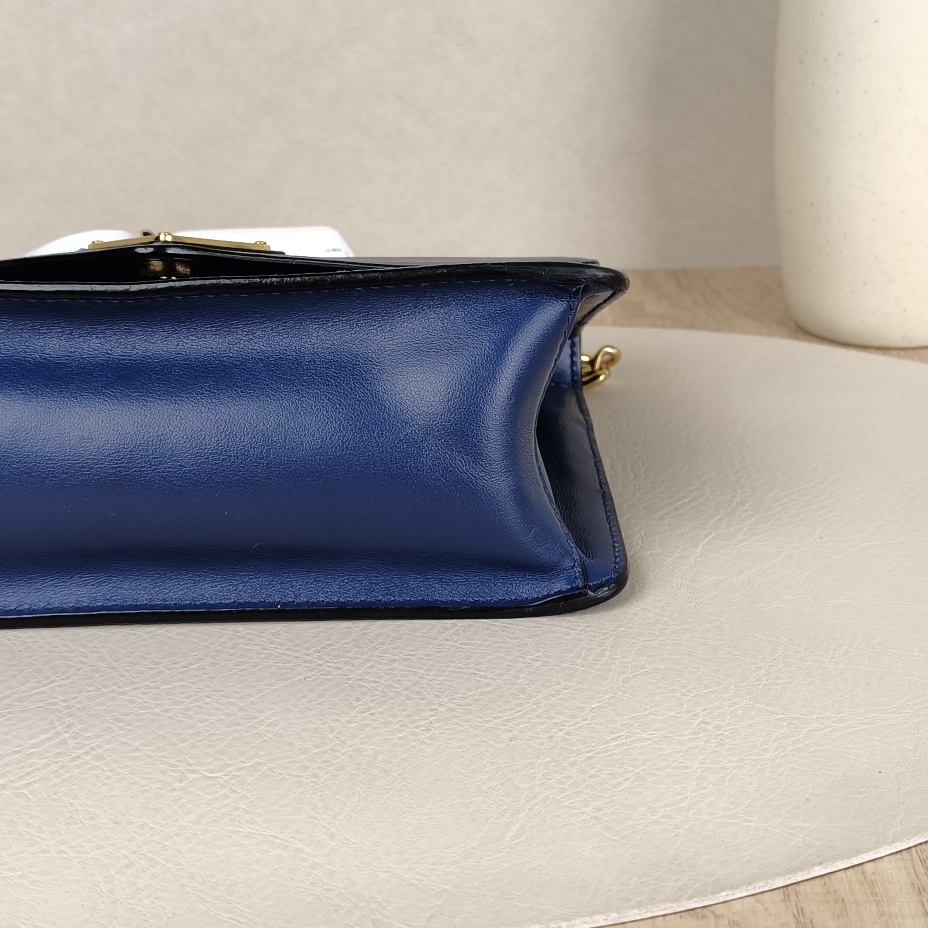 PRADA Crossbody Bag Crossbody Bag Clutch Blue Calfskin One Size20 × 7 × 14 cm — cover view 2 of 9