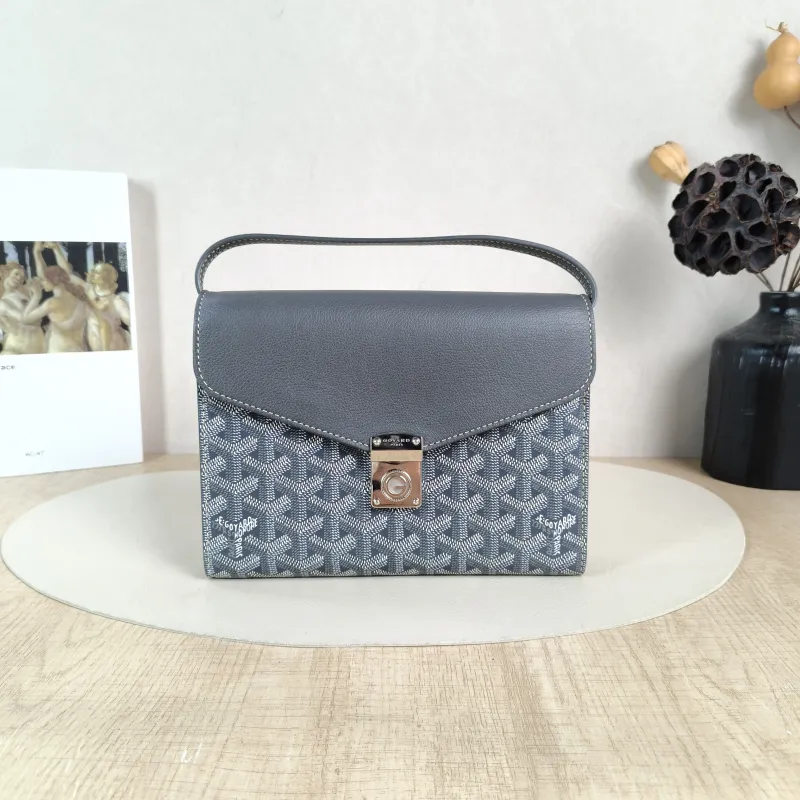 GOYARD Crossbody Bag Chypre Crossbody Bag Grey PVC One Size 21 × 4 × 16 cm