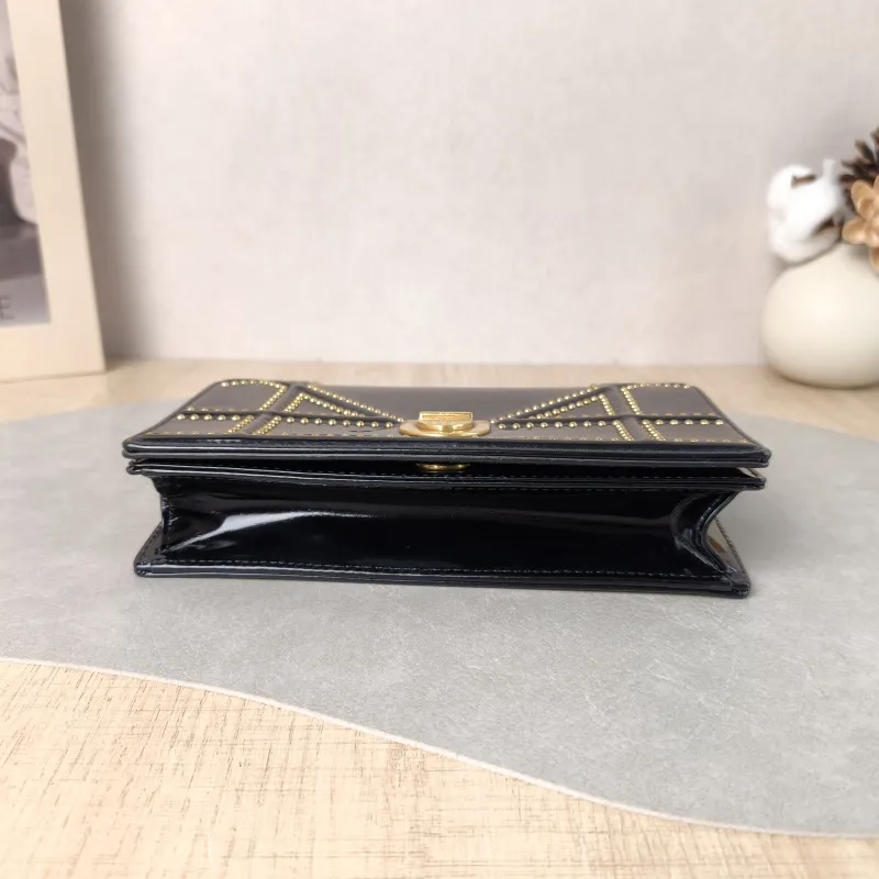 DIOR Crossbody Bag ama Black Patent Leather Mini 19 × 3 × 12 cm — cover view 2 of 5