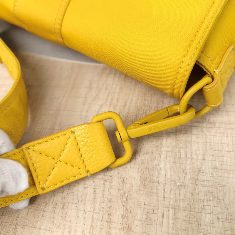 FENDI Crossbody Bag Crossbody Bag Yellow Nylon One Size23 × 7 × 22 cm — detail view 3 of 16