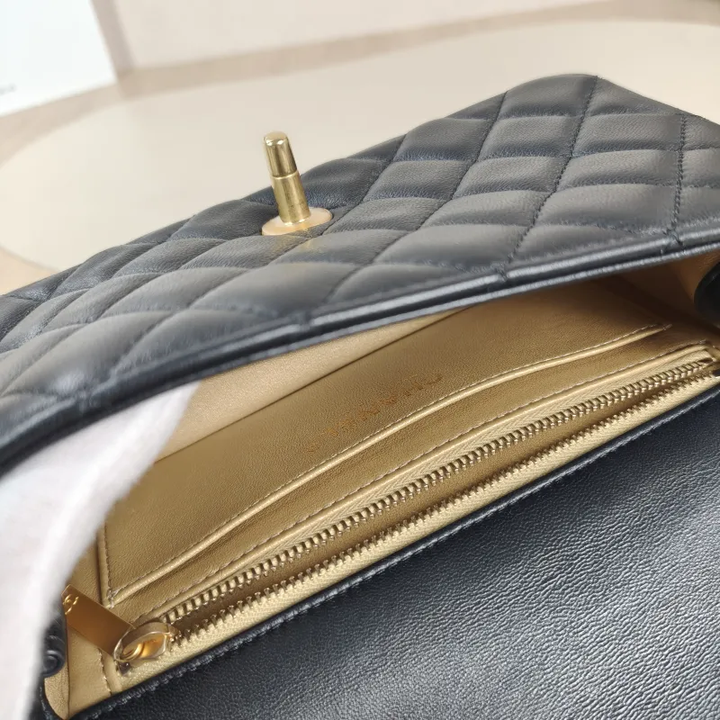 Chanel Crossbody Bag Classic Flap Large Mini CF Mini Black Lambskin mini 20 × 6 × 12 cm — detail view 3 of 11
