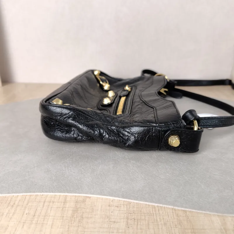 BALENCIAGA Shoulder Bag Black Lambskin 23 × 5 × 14.5 cm — detail view 4 of 11