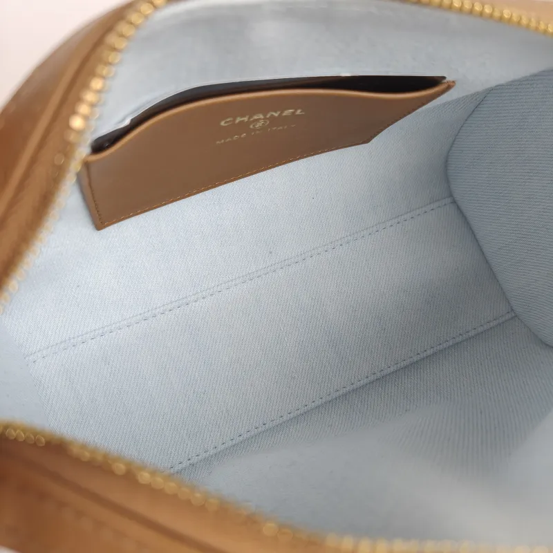 Chanel Crossbody Bag Collection Bowling Bag Blue Brown One Size 18.5 × 11 × 11.5 cm — detail view 7 of 11