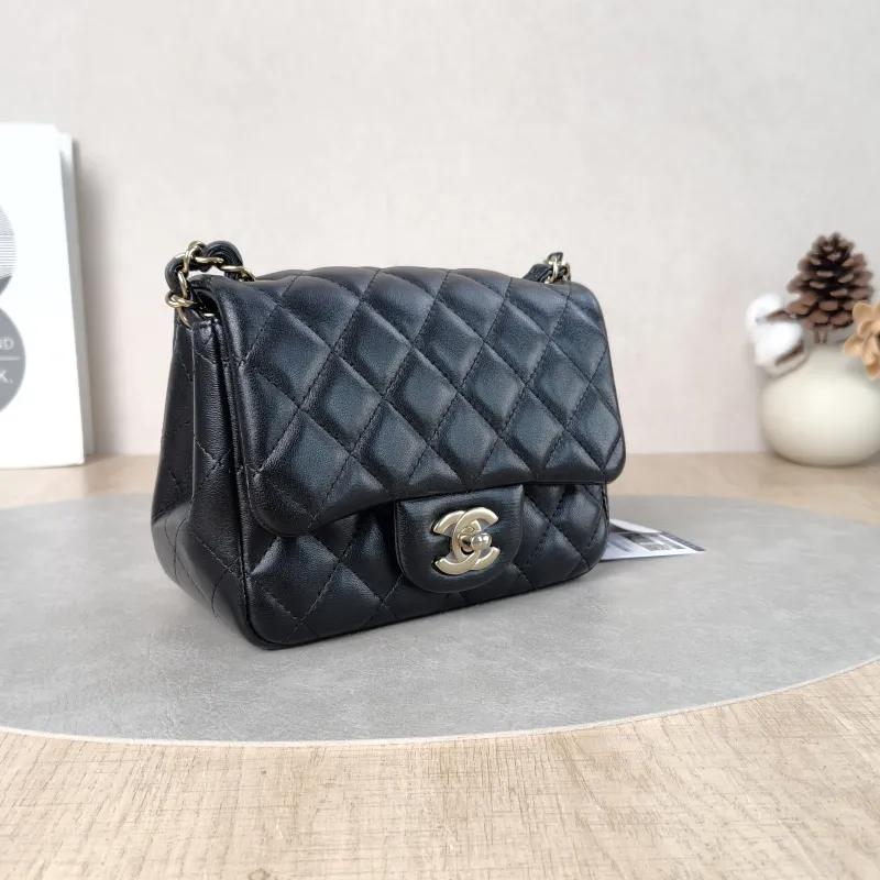 Chanel Crossbody Bag Classic Flap Mini CF Mini Black SL ambskinmini17 × 8 × 13.5 cm — cover view 2 of 5