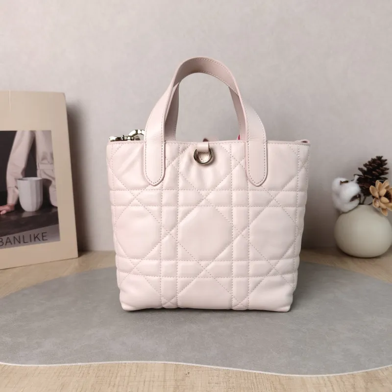 DIOR Top Handle Bag TOUJOURS Edition Pink Calfskin Small 18.5 × 12 × 18.5 cm — cover view 2 of 5