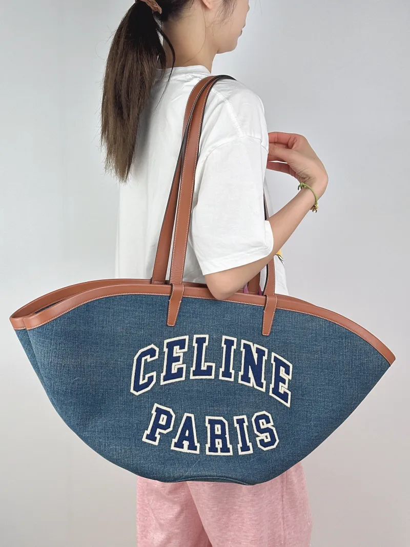 CELINE Top Handle Bagcouffin tote Blue One Size58 × 17 × 27 cm — on-model view 1 of 2