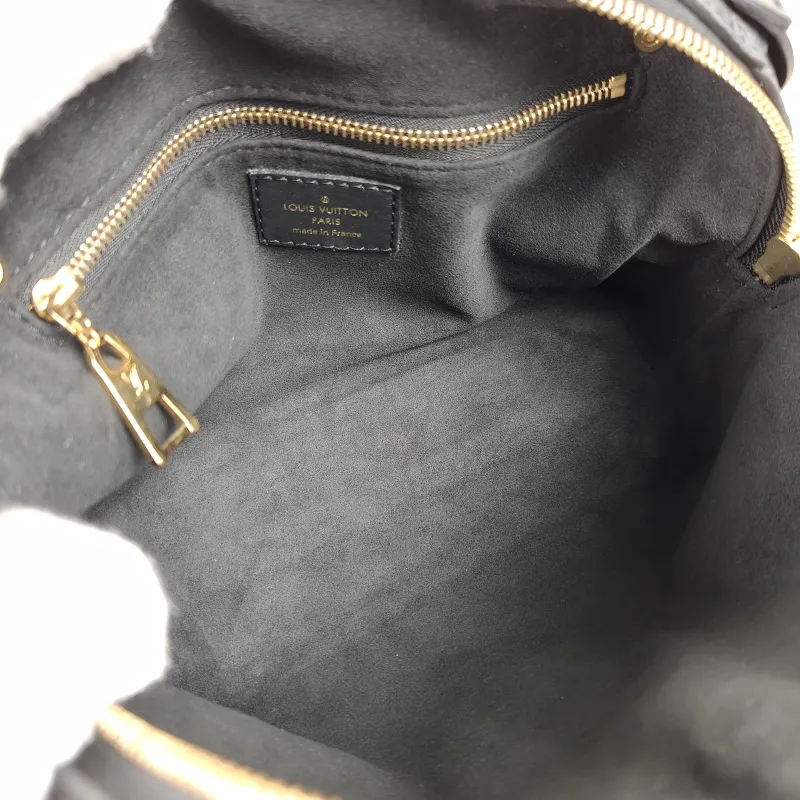 Louis Vuitton Shoulder Bag Petite Malle Souple Box Black Calfskin One Size20 × 7.5 × 14 cm Missing Shoulder Strap — detail view 13 of 14