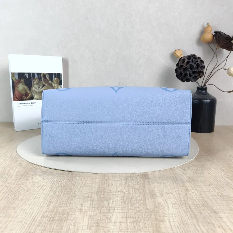 Louis Vuitton Shoulder Bag Onthego Medium Blue Monogram Empreinte Embossed Calfskin Medium35 × 14 × 27 cm — cover view 3 of 5