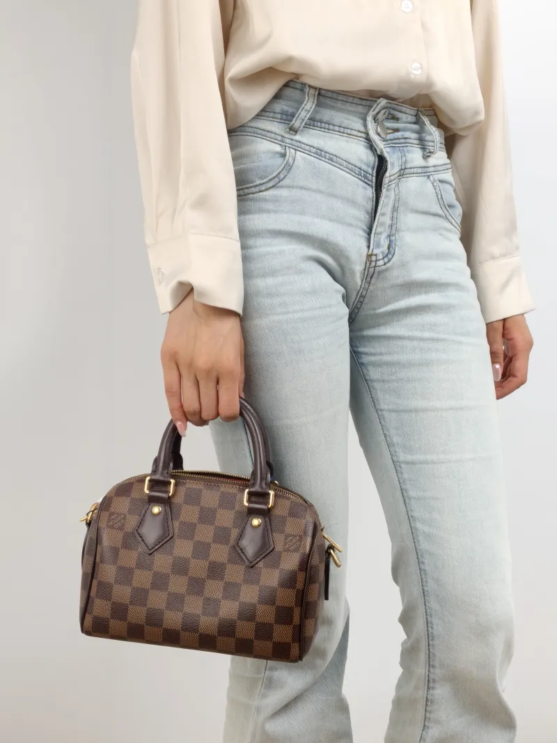 Louis Vuitton Crossbody Bag Speedy20 Shoulder Strap PVC Small 20.5 × 12 × 13.5 cm — on-model view 2 of 2